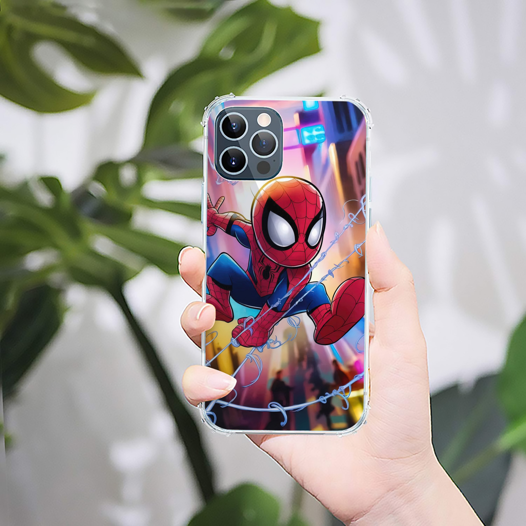 （画像用） Spider Man スパイダーマン 【iPhone 12シリーズ対応】透明スマホケース（クリアソフトケース）
